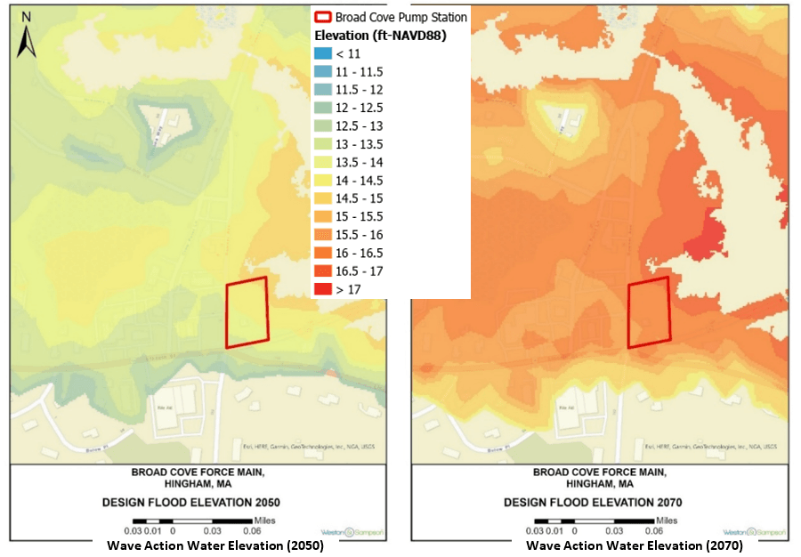 Broad Cove Pump Station Wave Action Water Elevation