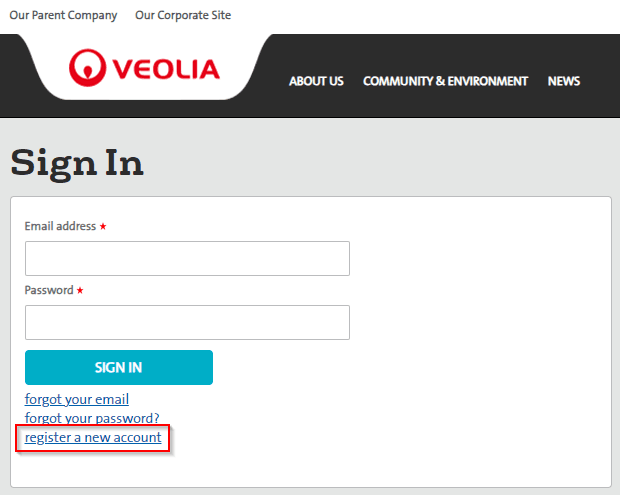 Veolia Sign In