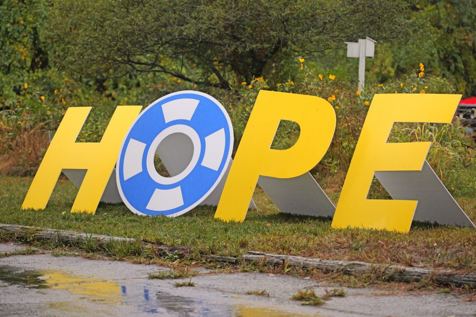 sign with the word Hope