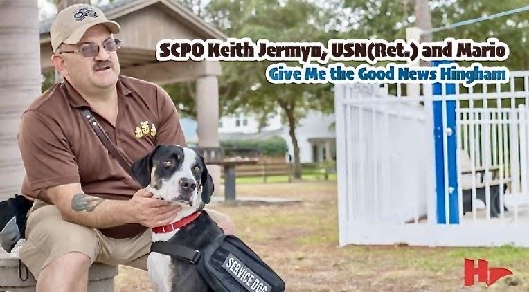 veterans officer with service dog